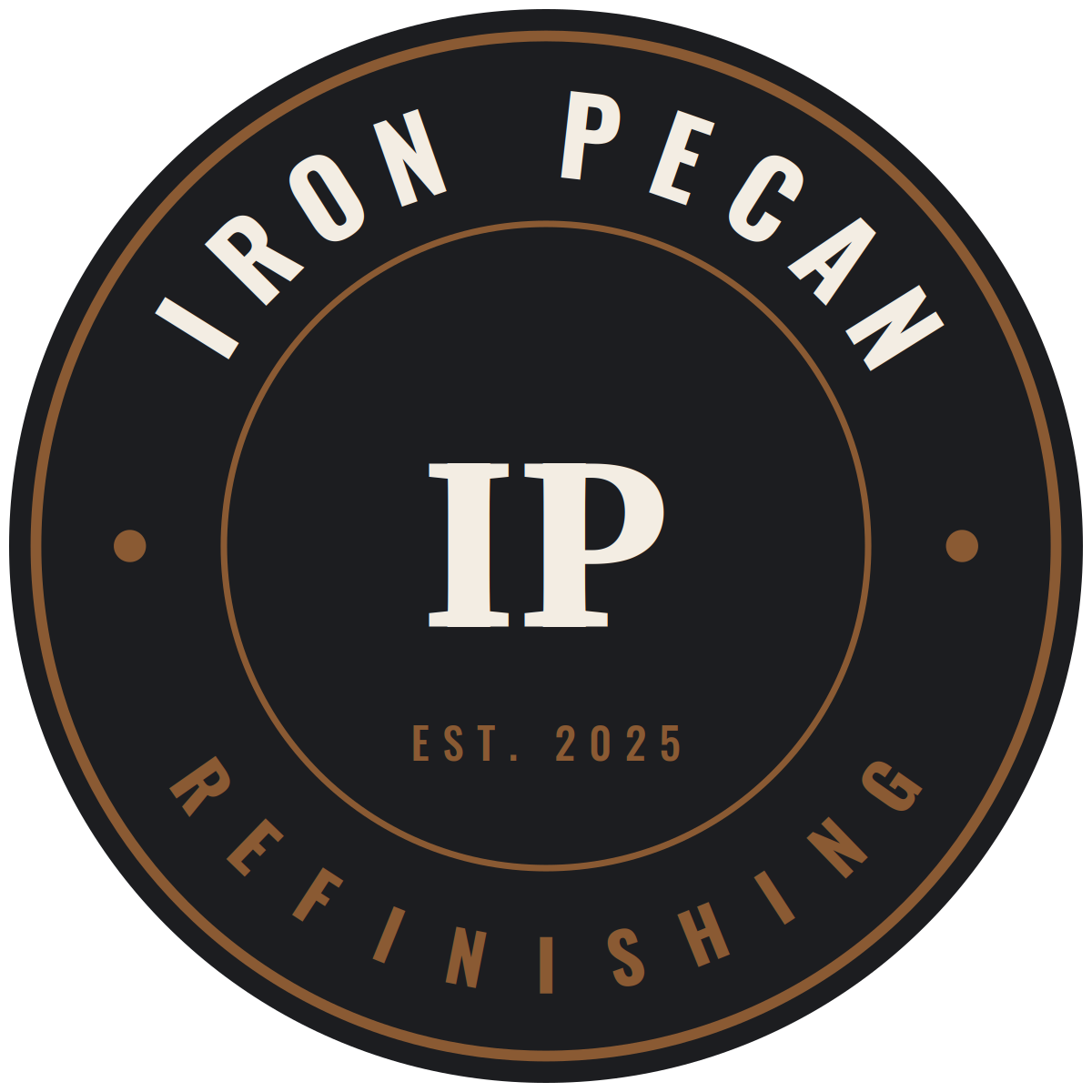Iron Pecan Refinishing seal logo